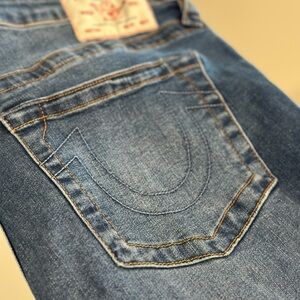 True Religion Women's Becca Mid Rise Boot Cut Jeans - Blue